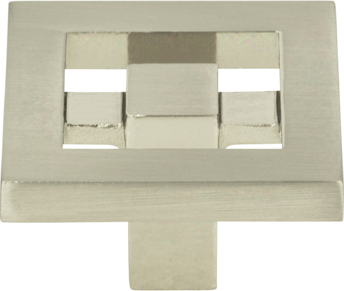 Nobu Square Knob 1 3/8'' Brushed Nickel 260-BRN