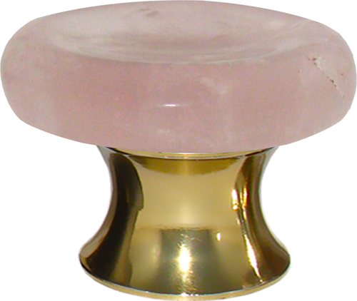 Rose Quartz Worry Stone Cabinet Knob WY.RSQZ Rose Quartz Worry Stone Cabinet Knob WY.RSQZ