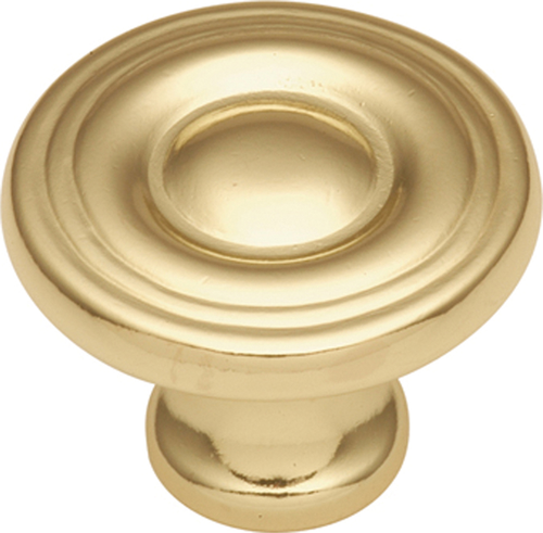 Conquest Collection Knob 1-3/16'' Diameter Polished Brass Finish P14402-3
