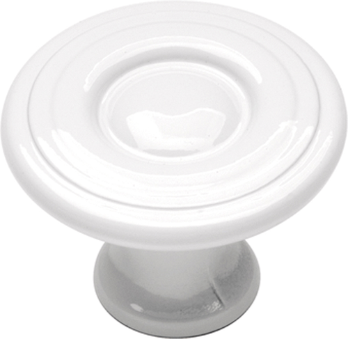 Conquest Collection Knob 1-3/16'' Diameter White Finish P14402-W
