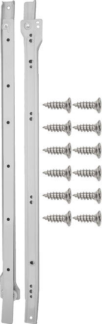 Drawer Slides Drawer Slide Side Mount 3/4 Extension 20'' White Finish P1750/20-W