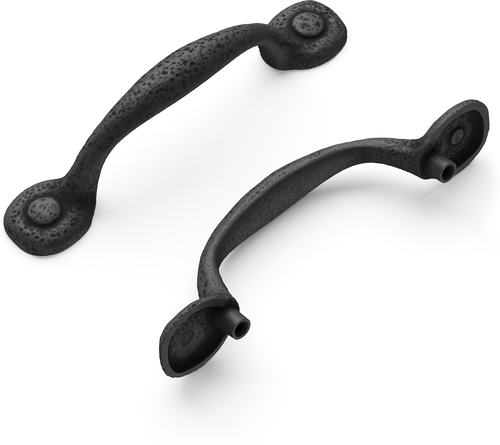 Refined Rustic Collection Pull 3'' cc Black Iron Finish P3001-BI