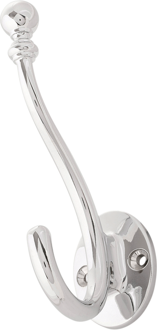 Cottage Collection Coat & Hat Hook 5-1/4'' Long Chrome Finish S077194-CH