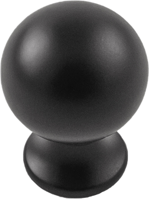 Fuller Collection Knob 1'' diam Matte Black Finish B076288-MB
