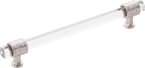 Chrysalis Collection Pull 6-5/16'' cc Polished Nickel with Glass Finish B076308GL-14