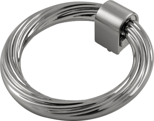 Bijou Sybil Collection Ring Pull 2-7/8'' x 2-3/4'' Satin Nickel Finish B076986-SN