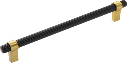 Sinclaire Collection Appliance Pull 12'' cc Matte Black & Brushed Golden Brass Finish B077113-MBBGB
