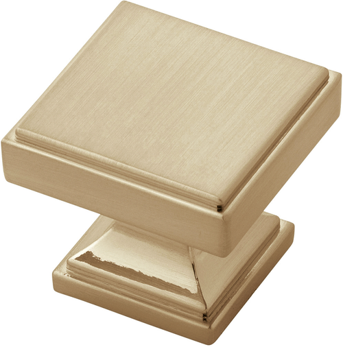 Brownstone Collection Knob 1-3/8'' Square Champagne Bronze Finish B077460-CBZ