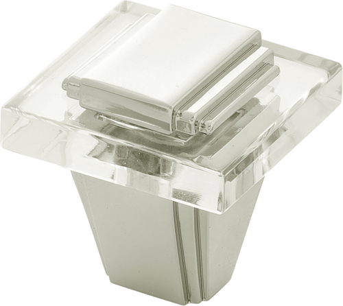 Belleclaire Collection Knob 1-1/4'' Square Polished Nickel Finish B077497-14