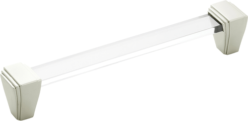 Belleclaire Collection Pull 6-5/16'' cc Crysacrylic with Polished Nickel Finish B077505-14
