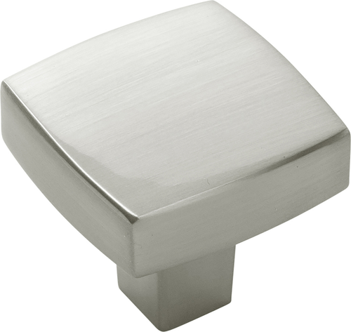 Coventry Collection Knob 1-1/4'' Square Satin Nickel Finish B077986SN