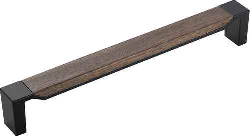 Fuse Collection Appliance Pull 12'' cc Matte Black with Walnut Finish B079354WN-MB