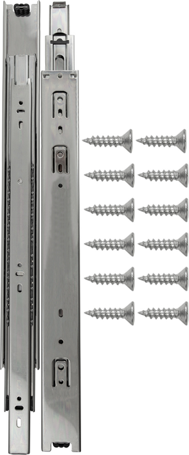 Drawer Slide Side Mount Full Extension 18'' Cadmium Finish P1050/18-2C