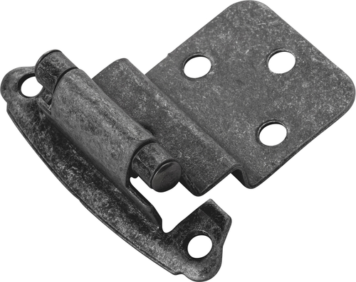 Hinge 3/8'' Inset Surface Face Frame Self-Close Vibra Pewter Finish P243-VP