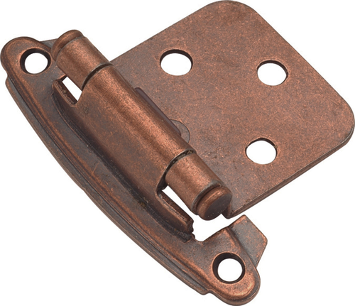 Hinge Flush Surface Face Frame Self-Close Antique Copper Finish P244-AC
