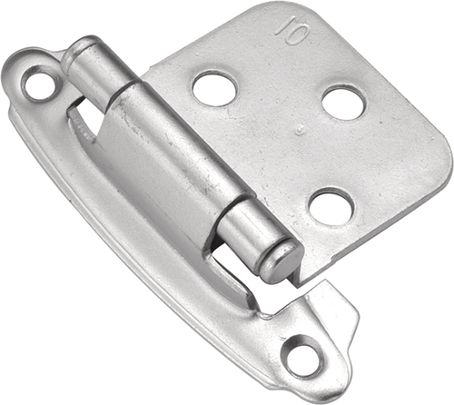 Hinge Flush Surface Face Frame Self-Close Chromolux Finish P244-CLX