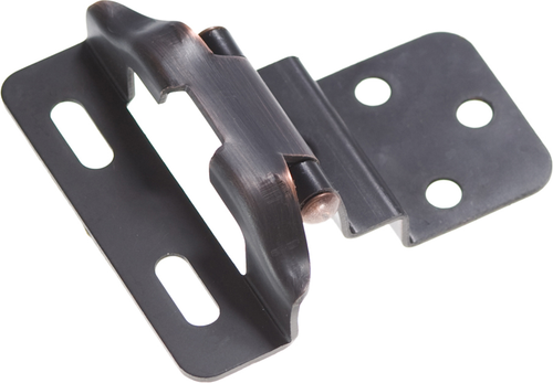 Hinge Semi-Concealed 3/8'' Inset 1/4'' Overlay Face Frame Part Wrap Self-Close Vintage Bronze Finish P61030F-VB
