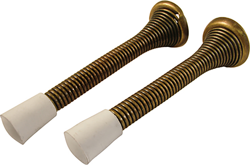 Door Stops Collection Spring Door Stop 3-1/4'' Antique Brass Finish PBH0225