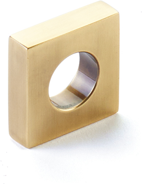 Cafe Knob, Modern Oval Slot, Vintage Brass, 1'' Width, 7/8'' cc 10030-VB