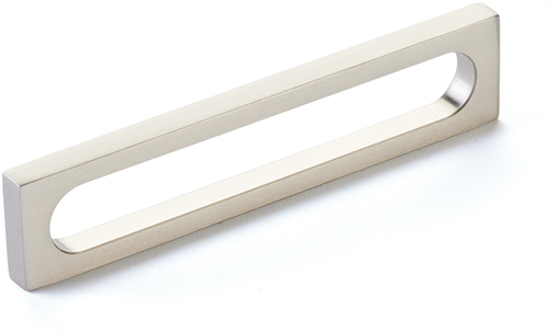 Cafe Pull, Modern Oval Slot, Brushed Nickel, 5'' cc 10033-BN