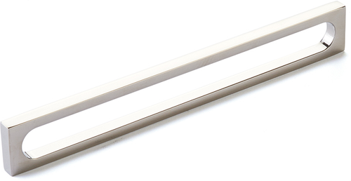 Cafe Pull, Modern Oval Slot, Polished Nickel, 8'' cc 10034-PN
