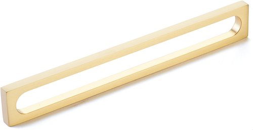 Cafe Pull, Modern Oval Slot, Satin Brass, 8'' cc 10034-US4