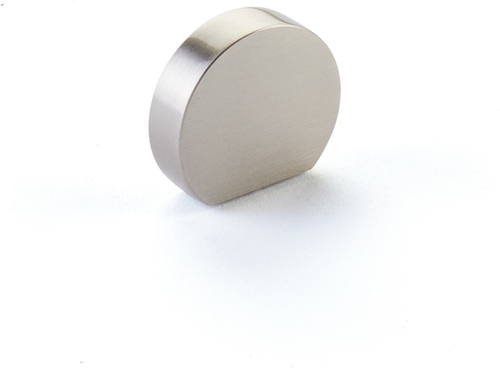 Cafe Knob, Modern Oval, Brushed Nickel, 1'' Width, 7/8'' cc 10040-BN