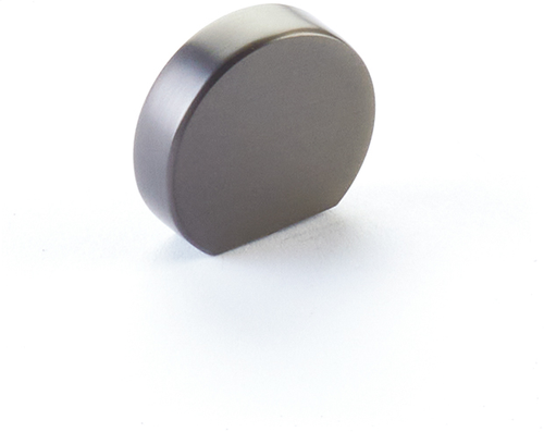 Cafe Knob, Modern Oval, Gun Metal, 1'' Width, 7/8'' cc 10040-GM