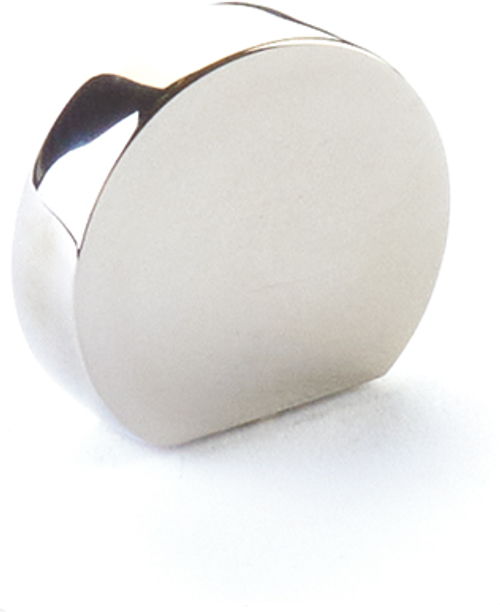 Cafe Knob, Modern Oval, Polished Nickel, 1'' Width, 7/8'' cc 10040-PN