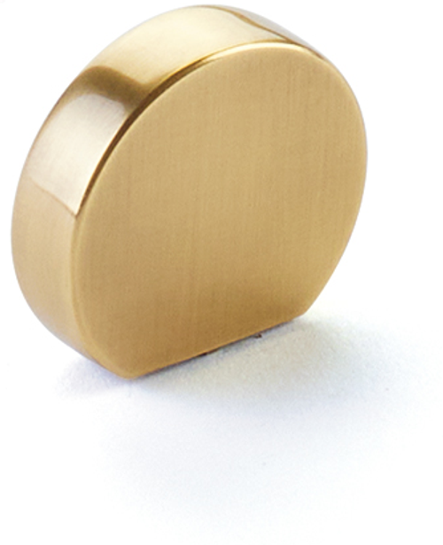 Cafe Knob, Modern Oval, Vintage Brass, 1'' Width, 7/8'' cc 10040-VB