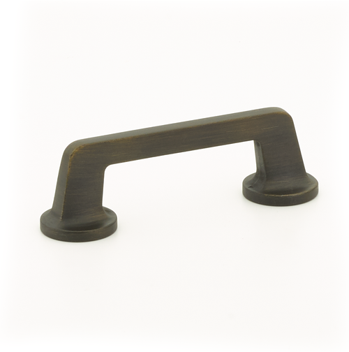Northport Pull, Round Bases, Ancient Bronze, 3-1/2'' cc 200-ABZ