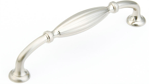 Northport Pull, Round Bases, Satin Nickel, 12'' cc 204-15
