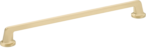 Northport Pull, Round Bases, Signature Satin Brass, 12'' cc 204-SSB