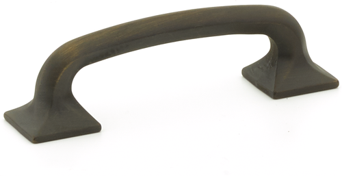 Northport Pull, Square Bases, Ancient Bronze, 3-1/2'' cc 205-ABZ