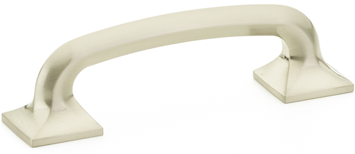 Northport Pull, Square Bases, Brushed Nickel, 3-1/2'' cc 205-BN