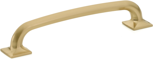 Northport Pull, Square Bases, Signature Satin Brass, 6'' cc 207-SSB