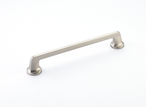 Northport Pull, Round Bases, Satin Nickel, 8'' cc 213-15