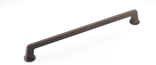 Northport Appliance Pull, Round Bases, Ancient Bronze, 15'' cc 214-ABZ