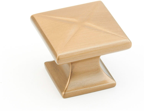 Northport Knob, Square, Brushed Bronze, 1-3/8'' 215-BBZ