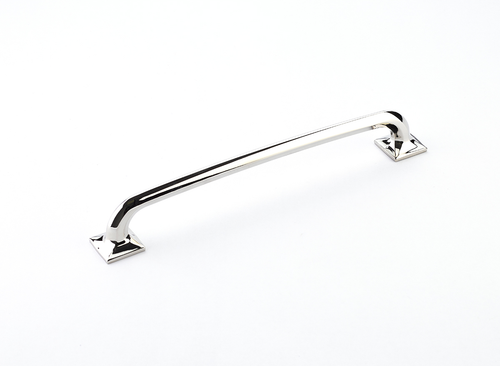 Northport Pull, Square Bases, Polished Nickel, 8'' cc 217-PN