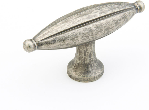 Siena Large Knob, Oval, Vibra Nickel, 1-7/8'' dia 253-VN