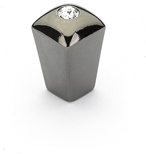 Skyevale Knob, Black Chrome with Crystal, 1/2''  299-BC