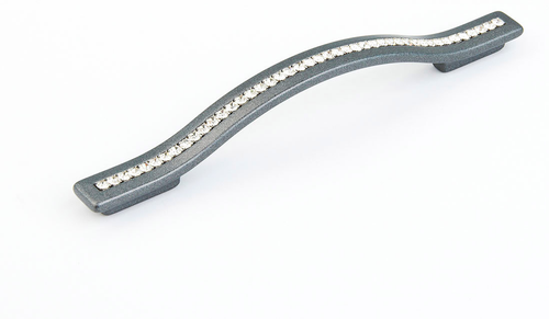Skyevale Pull, Milano Silver with Crystals, 128/160 mm cc 302-MSV
