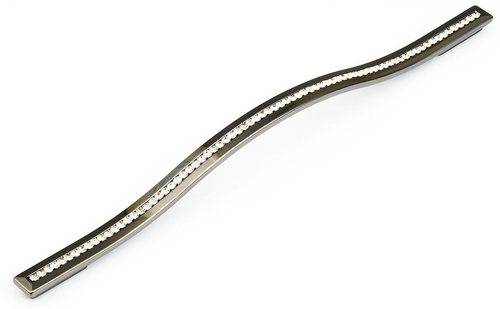 Skyevale Pull, Black Chrome with Crystals, 288/320 mm cc 303-BC