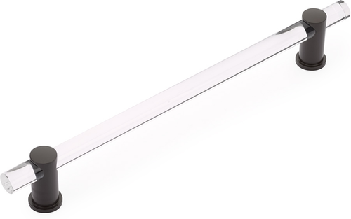 Lumiere Appliance Pull, NON-Adjustable Clear Acrylic, Oil Rubbed Bronze, 12'' cc 402-10B