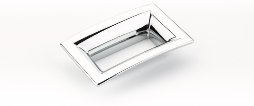 Finestrino Pull, Flared Rectangle, Polished Chrome, 64 mm cc 441-26