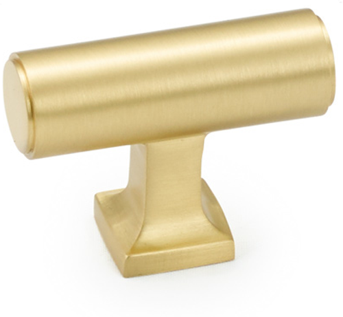 Haniburton T-Pull, Satin Brass, 1/2'' 473-SB