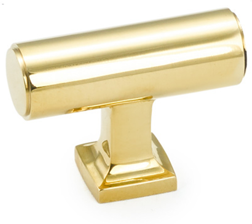 Haniburton T-Pull, Unlacquered Brass, 1/2'' 473-UNBR