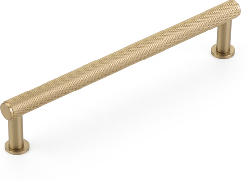 Pub House Pull, Knurled, Signature Satin Brass, 6'' cc 5006-SSB
