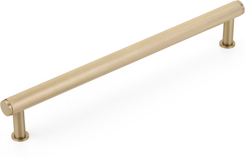 Pub House Appliance Pull, Knurled, Signature Satin Brass, 12'' cc 5012A-SSB